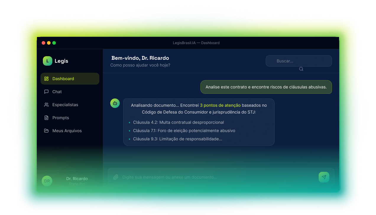 LegisBrasil.IA — Dashboard Desktop
